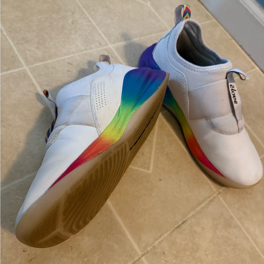 White with Rainbow Clove Sneakers